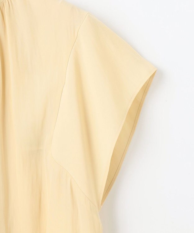 組曲 S 【前後着用可】ギャザーライトデシン ブラウス カスタード系