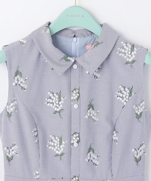 TOCCA 【洗える！】LILY OF THE VALLEY ドレス ブルー系7