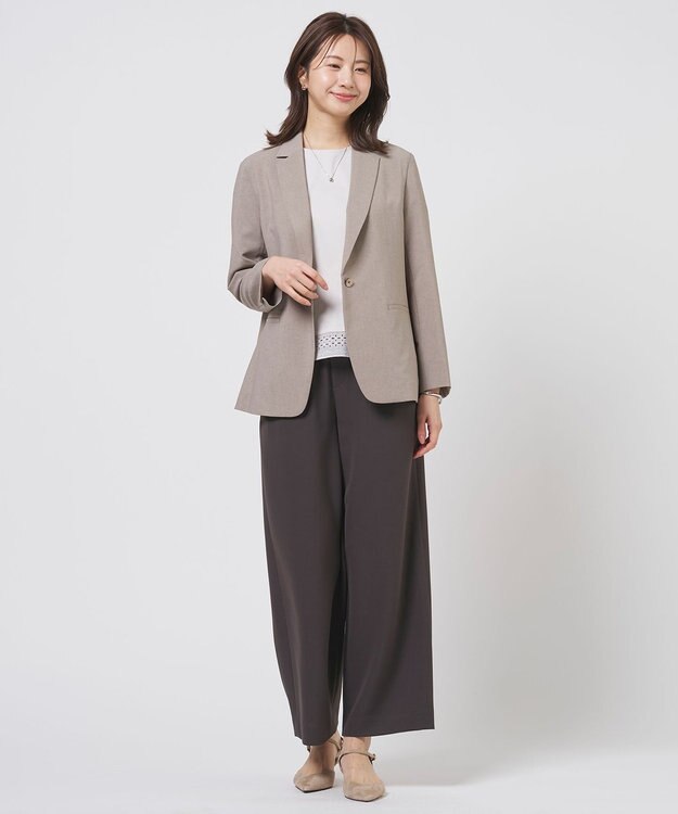 J.PRESS LADIES ドロップ 2連 ネックレス シルバー系