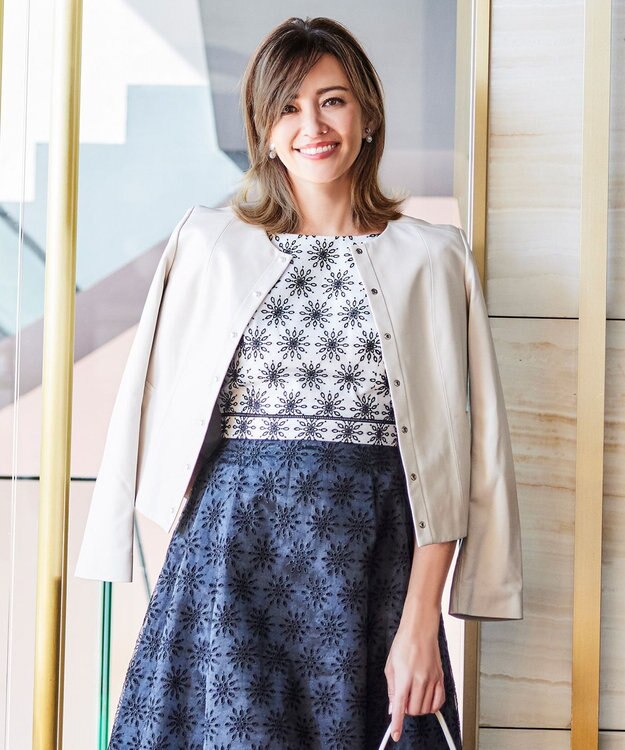 TOCCA BUBBLES レザージャケット アイボリー系