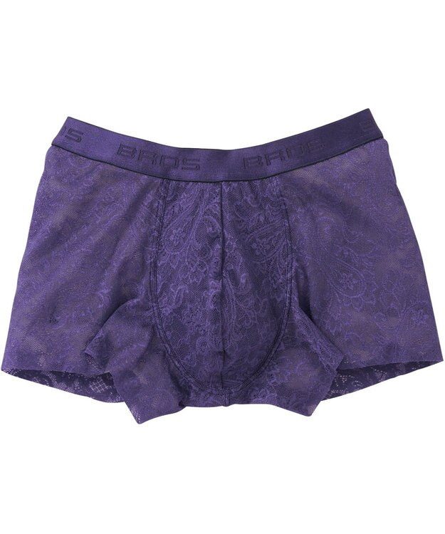 WACOAL MEN ボクサーパンツ 「レースボクサー」 通気性 フロント快適グラマラス 前閉じ GT3340 /ブロス バイ ワコールメン パープル