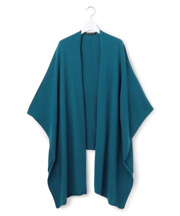 23区 カシミヤブレンド マルチ ケープ ピーコックグリーン系