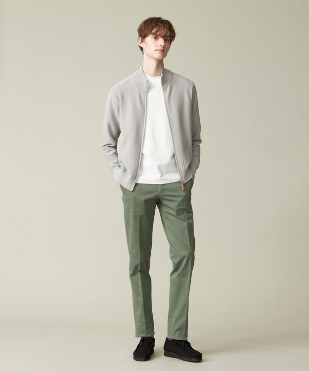 J.PRESS MEN 汗ばむ夏の最適解Tシャツ【UVカット / 接触冷感 】【J.PRESS PREMIUM JERSEY】無地コットン Tシャツ ホワイト系