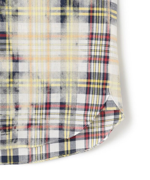 J.PRESS MEN 【J.PRESS ORIGINALS】India Madras Discharge Print Shirt ネイビー系3