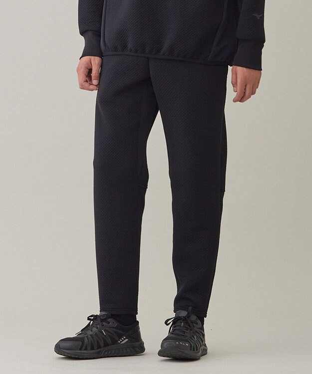 UNFILO 【ミズノ×UNFILO】ブレスサーモ リップルキルト ジョグパン ブラック