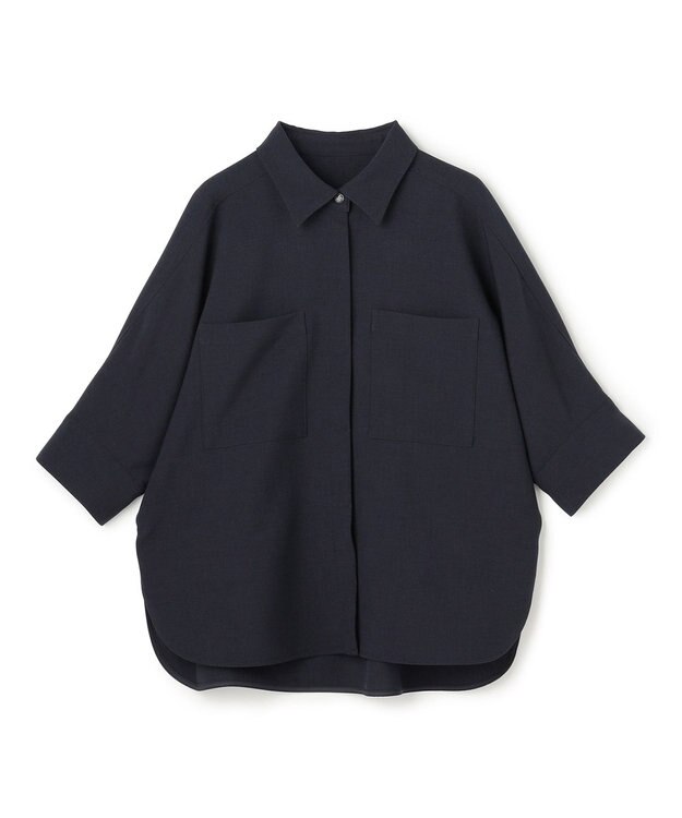 uncrave ウォッシャブルドライサップ ドルマンシャツ ネイビー
