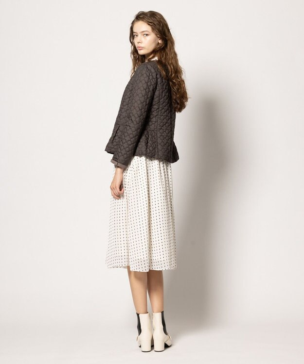 TOCCA 【消臭・洗える】CLOVER CARPET キルト中綿ショートコート コーヒーブラウン系