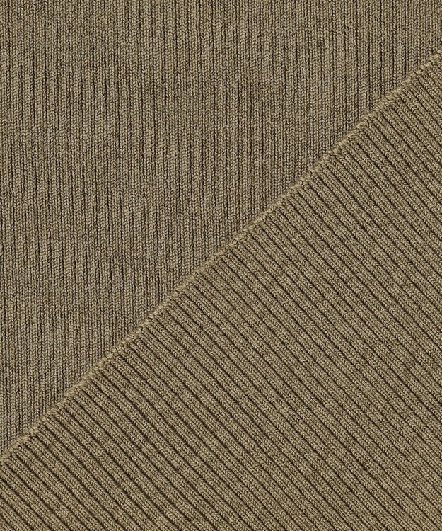 23区 【エステータ】コットンシルク 5分袖ニット カーキ系