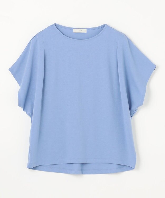 ANY L 【洗濯機可/UVケア/接触冷感】フレンチスリーブロゴ・カラーTシャツ ブルー