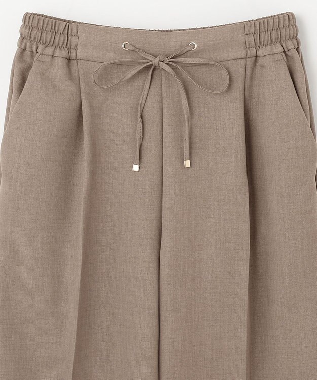 ANY 【洗濯機可能/セットアップ対応/ウエストゴム】イージィケア美脚ワイドパンツ ライトモカ