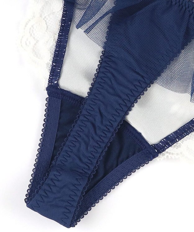 WACOAL Ｔバック ショーツ 【リボンブラ 脇すっきり】 BXB443とペア はきこみ丈あさめ ソング レディース PXB443 /ワコール コン