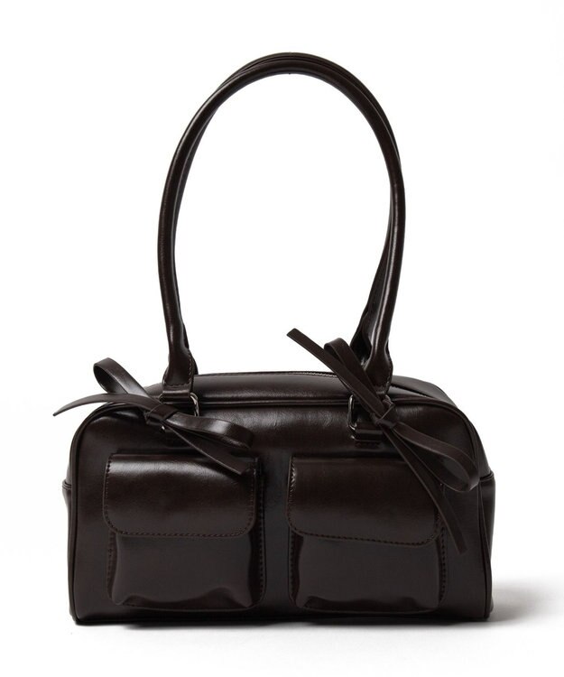 WEGO リボン付きボストンバッグ ブラック