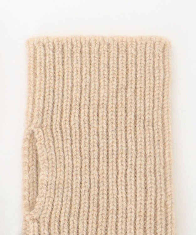 MOONBAT 【カシミヤ100%】リブニットアームウォーマー ベージュ