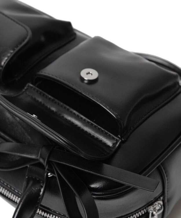 WEGO リボン付きボストンバッグ ブラック