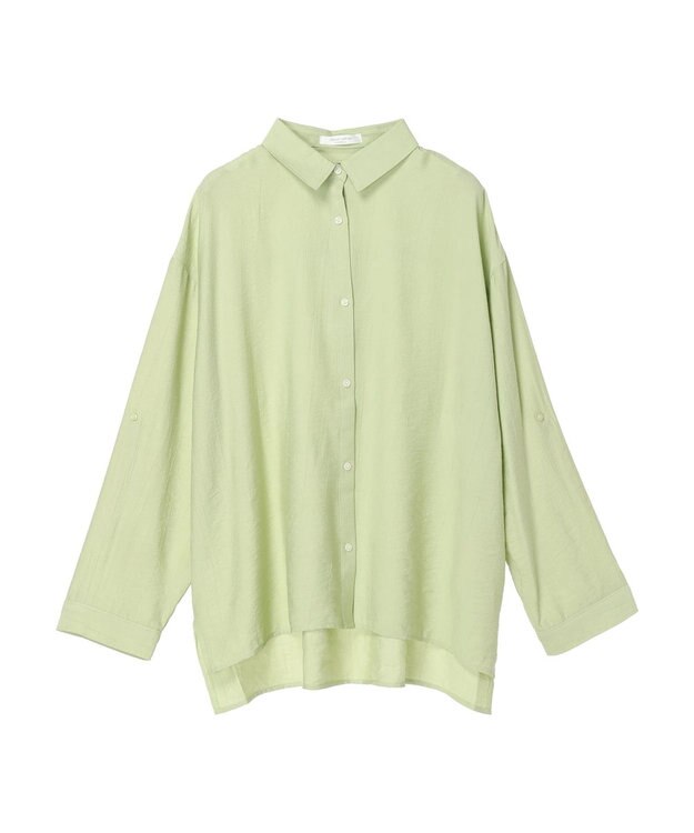 Green Parks ワッシャーシアーシャツ Light Green