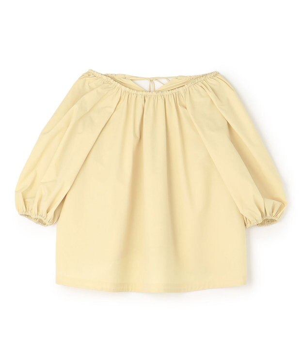 UNFILO FINE MOVE 2WAYギャザーブラウス ライトイエロー