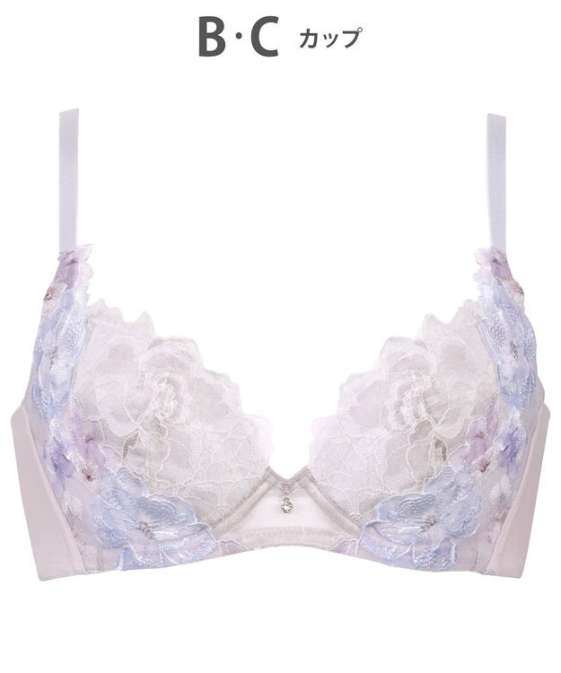 WACOAL 【ハグするブラ】 ブラジャー 体温を感知してカラダになじむ ハグシート 谷間メイク 脇高設計 ペアショーツあり ブラ レディース BRB488 /ワコール チャコールグレー