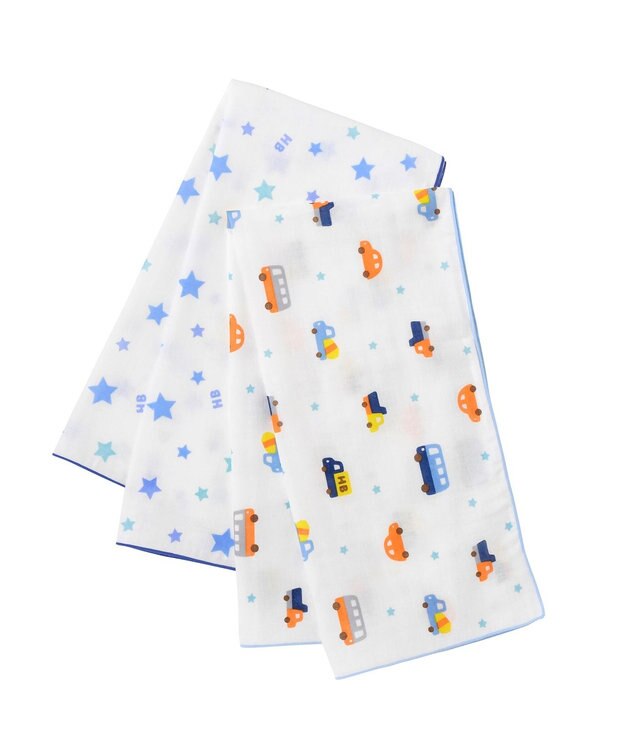 MIKI HOUSE HOT BISCUITS 出産準備スタンダードセット 春夏用(総柄) ブルー