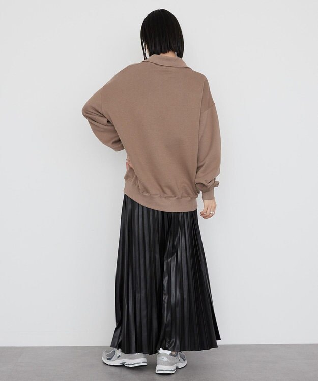 AMERICAN HOLIC ハーフＺＩＰスウェット1 Mocha