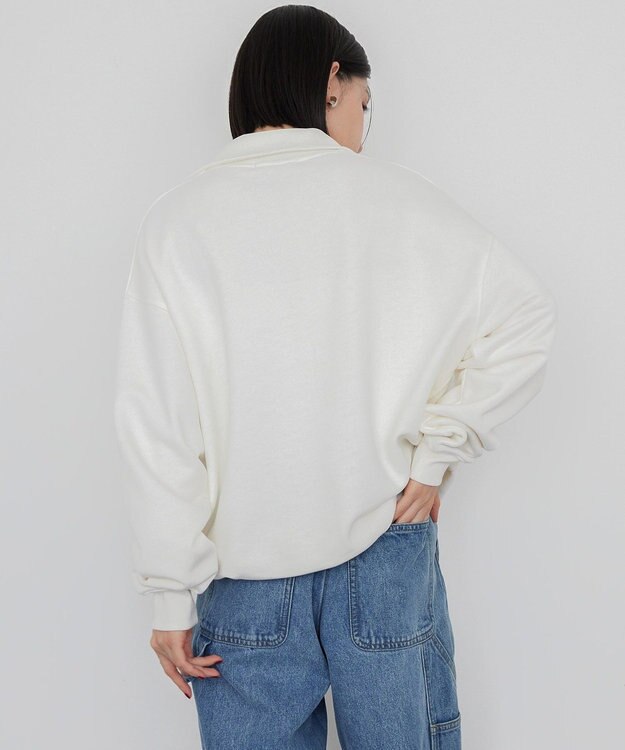 AMERICAN HOLIC ハーフＺＩＰスウェット1 Off White