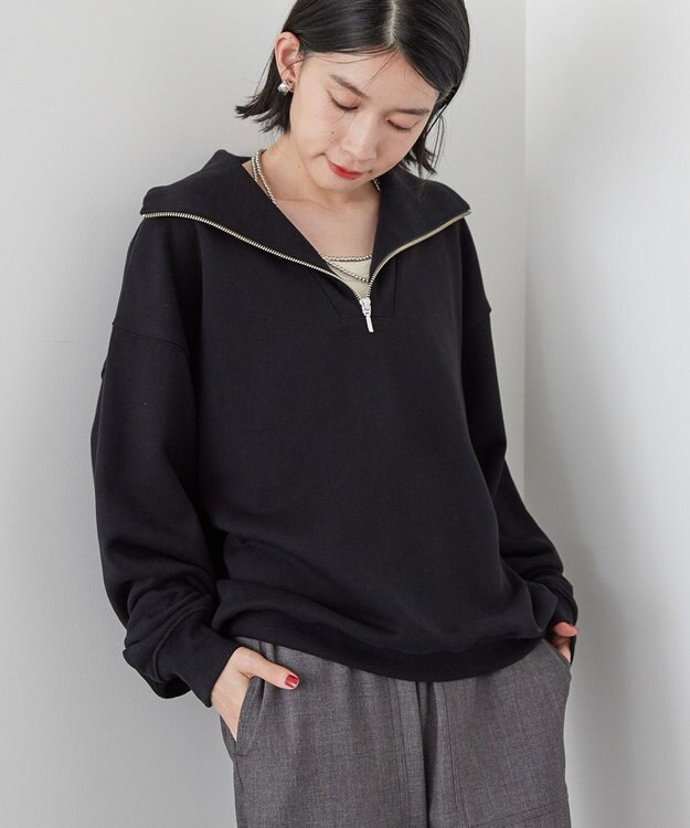 AMERICAN HOLIC ハーフＺＩＰスウェット1 Black