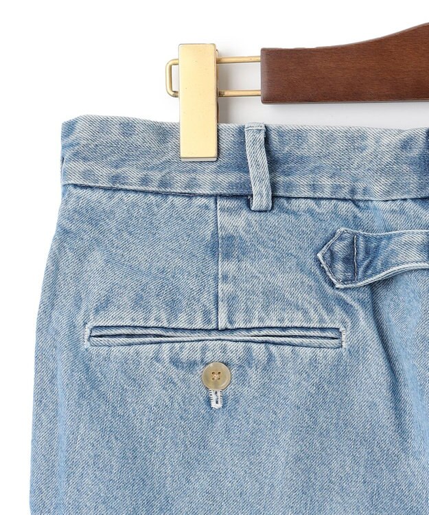 J.PRESS MEN 【J.PRESS ORIGINALS】SHIOTA DENIM PIPED STEM 1TUCK / JAPAN MADE サックスブルー系