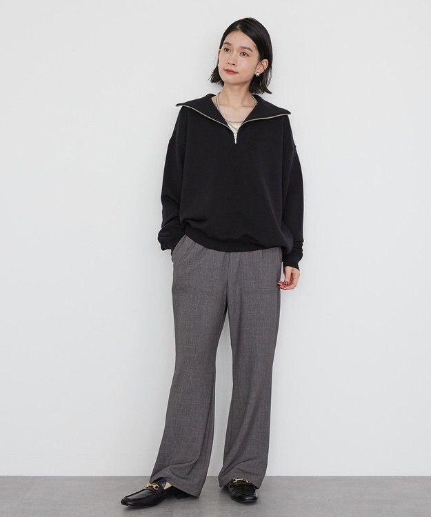 AMERICAN HOLIC ハーフＺＩＰスウェット1 Black