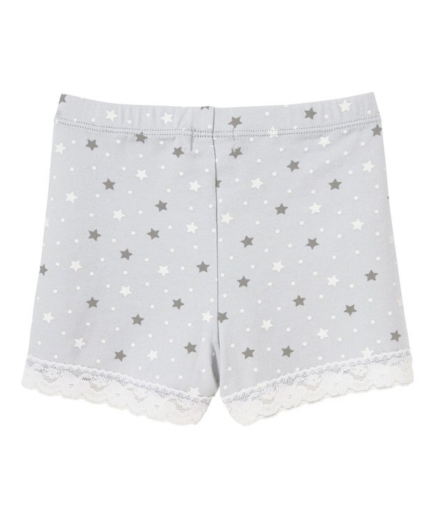 MIKI HOUSE HOT BISCUITS 【80-130cm】 裾レース オーバーパンツ ライトグレー