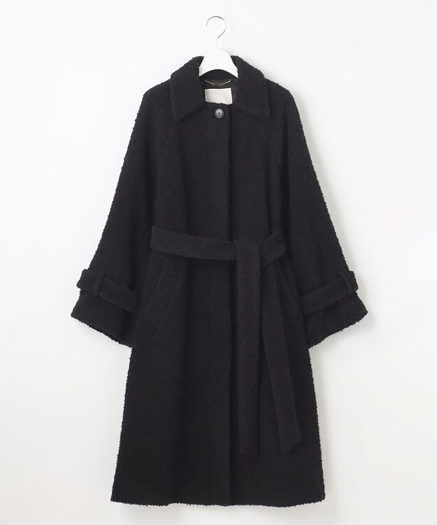 自由区 S FLUFFYステンカラー コート ブラック系