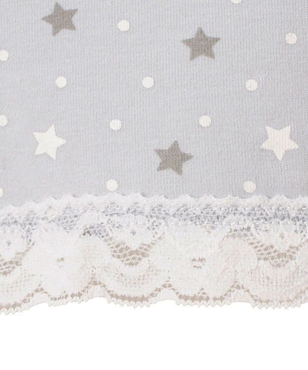 MIKI HOUSE HOT BISCUITS 【80-130cm】 裾レース オーバーパンツ ライトグレー