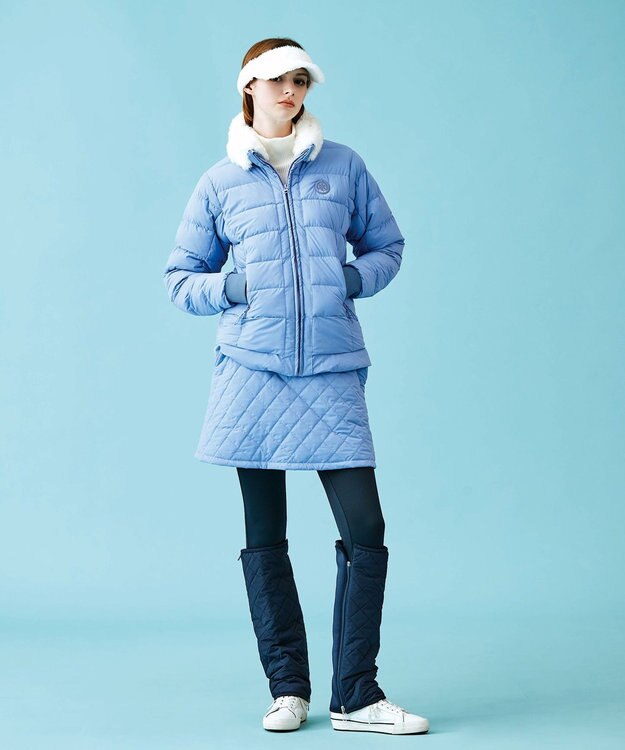 23区GOLF セットアップで揃えたい！【WOMEN】中綿ブルゾン ふじ色系