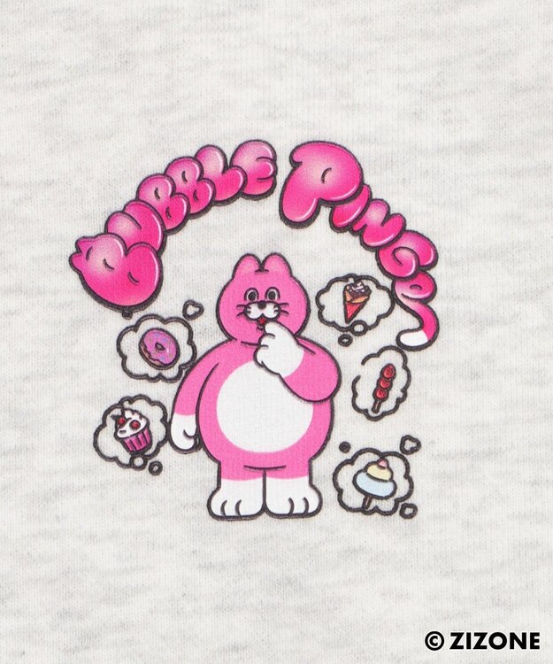 WEGO 【ユニセックス着用ITEM】別注ZIZONEグラフィックZIPパーカー アッシュグレー