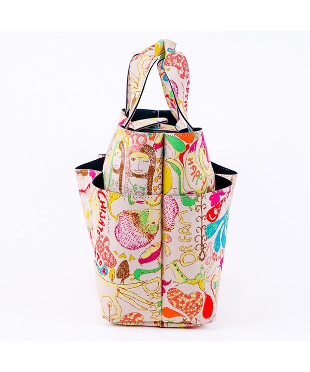 tsumori chisato CARRY カットオブツールバッグL　ハッピースタッフ　トートバッグ ベージュ