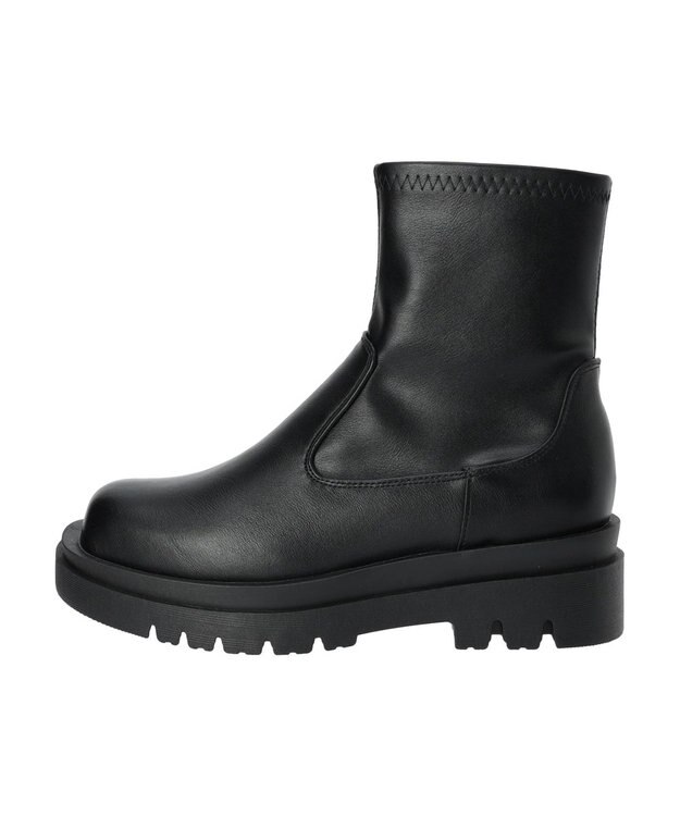 Green Parks ・ＬＥＮＡ　ストレッチ厚底ショートブーツ Black