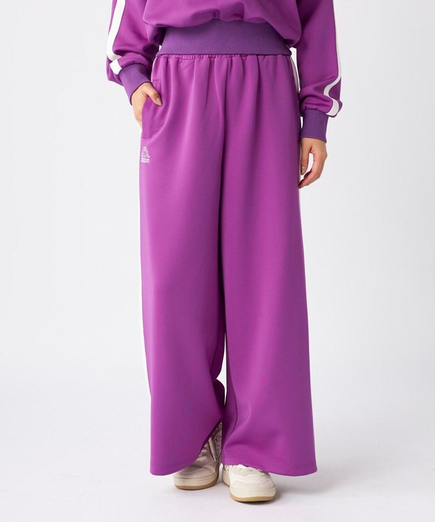 OP／FILA 【Kappa】ジャージ トラックワイドパンツ パープル