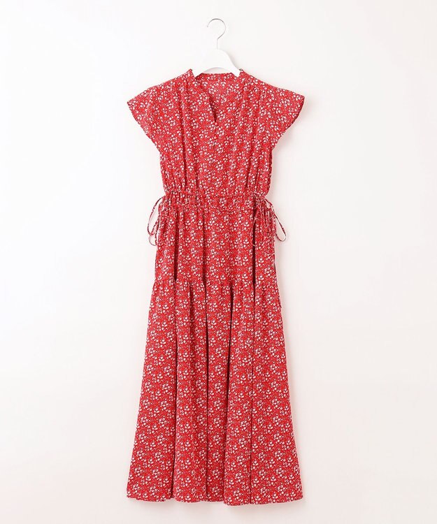 Feroux フラワープリントドロスト ワンピース レッド系5