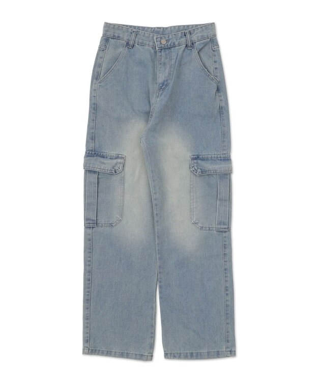 WEGO ワイドカーゴデニム デニム淡色