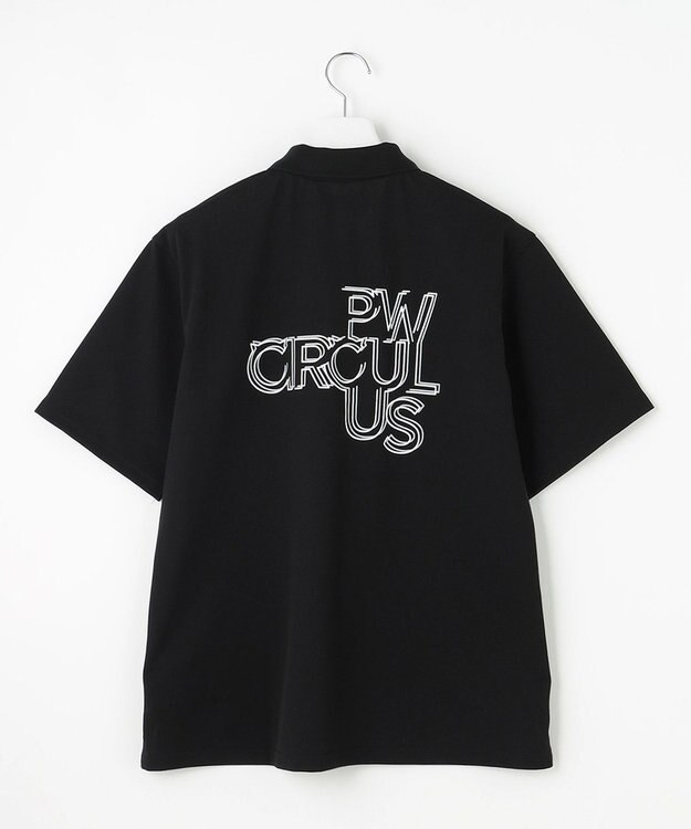 PW CIRCULUS 【UV遮蔽率90% UVカット / 速乾 / ストレッチ】【MEN】NEW ベーシックポロ ゴルフ ブラック系