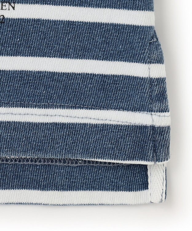 J.PRESS YORK STREET 【UNISEX】インディゴボーダーロングTシャツ サックスブルー系1