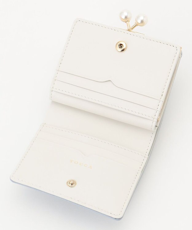 TOCCA POINT OF PEARL BIIFOLOD WALLET 2つ折り財布 ブルー系