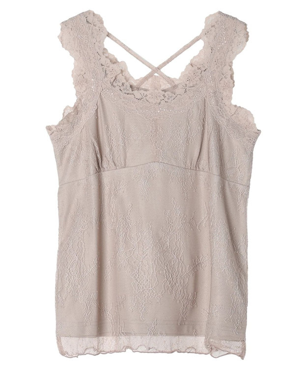 earth music&ecology 総レースキャミソール Beige