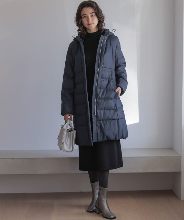 組曲 【WEB限定】スムースストレッチニット ワンピース ブラック系