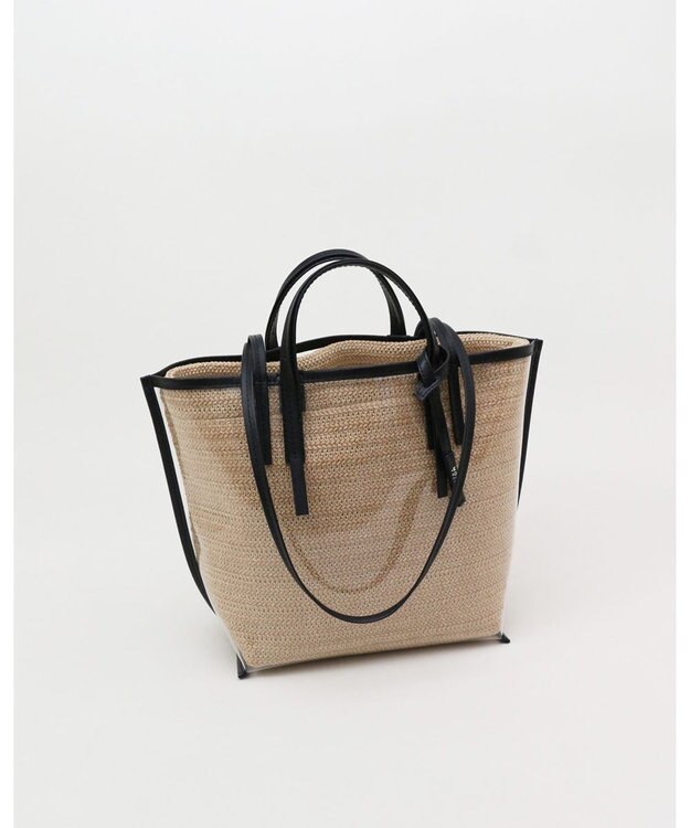 MORROW by thank 【軽量】CECILY OW 2way バッグ 1インナーSET ブラック X N.ラフィア