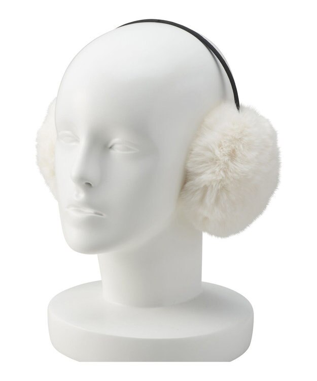 MOONBAT estaa イヤーマフラー ふわふわ オフホワイト