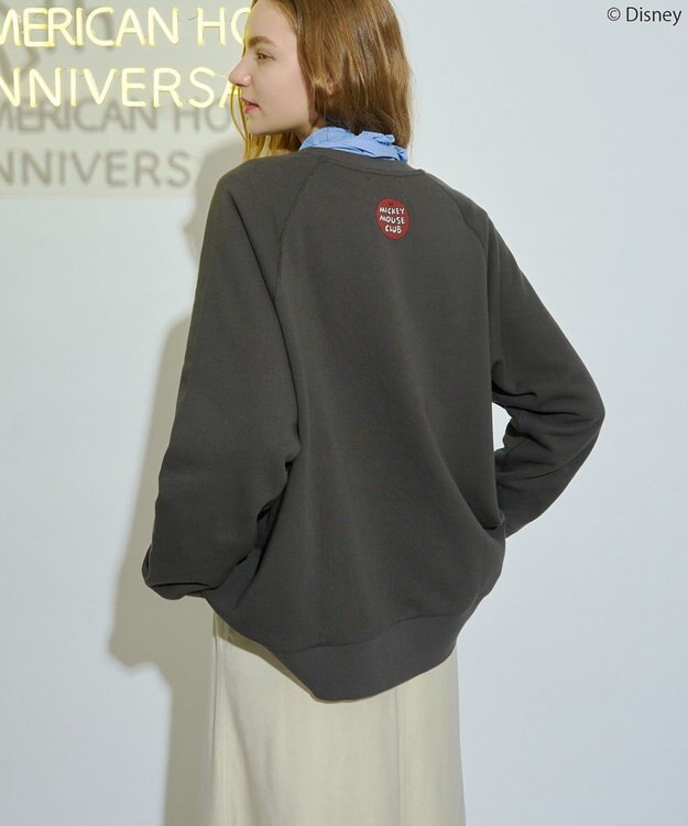 AMERICAN HOLIC 【Mickey&Friends】ビンテージ風スウェット Charcoal Gray