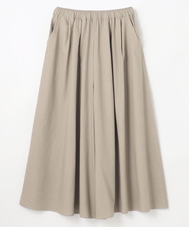 ANY 【ウエストゴム/接触冷感/UVケア】清涼リネンスカーチョ ライトモカ