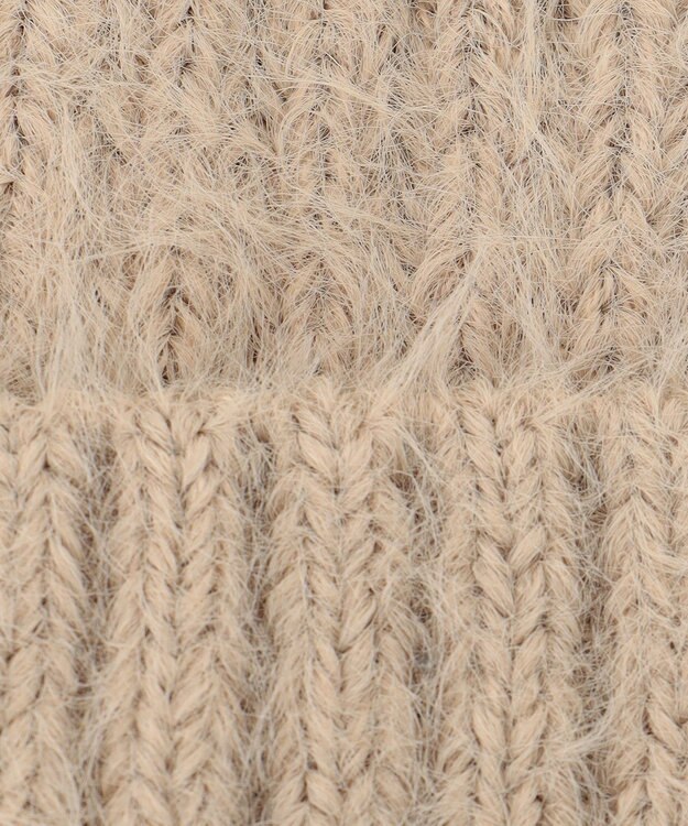 ANY シャギーニット帽 ベージュ