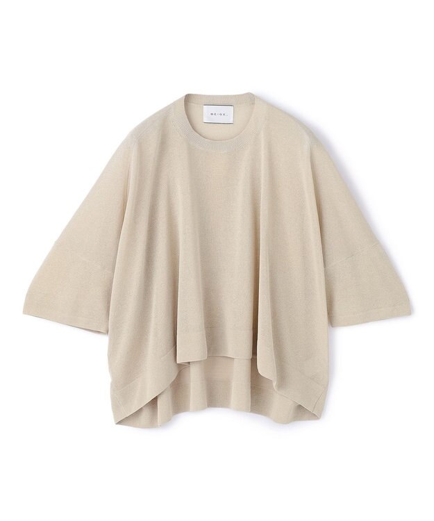 BEIGE， YOOPER / ドライタッチ シアーニット Flax