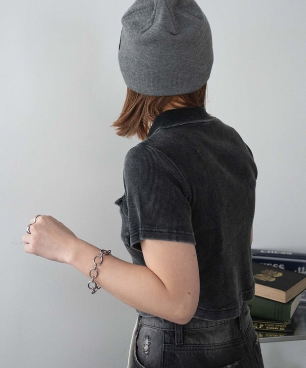 WEGO ポケットデザインWZIPトップス スミクロ