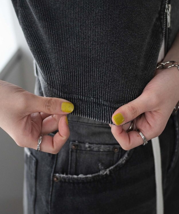 WEGO ポケットデザインWZIPトップス スミクロ